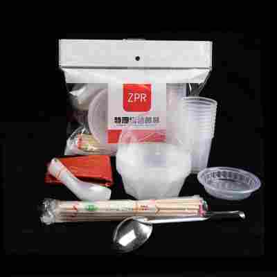 一次性碗筷套装结婚酒席宴席家用聚餐生日宴人份食品级加厚餐具