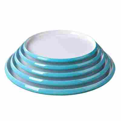 密胺冷菜盘圆形自助餐平盘商用宴席饭店炒菜圆盘配菜盘小炒高脚盘