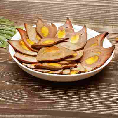 蛋黄猪肝150g 酒店宴席特色半成品美食材开袋即食凉拌小吃冷盘