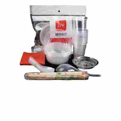 一次性碗筷套装结婚酒席宴席家用聚餐生日宴人份食品级加厚餐具