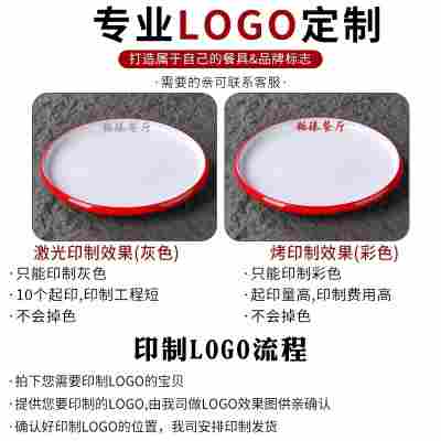 密胺冷菜盘圆形自助餐平盘商用宴席饭店炒菜圆盘配菜盘小炒高脚盘