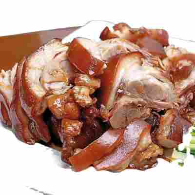 整只2斤大肘子猪肘子五香熟食酱卤蹄髈梅菜肉150红烧肉酱香肘跨境