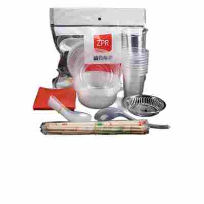 加厚餐具食品级一次性家用酒席聚餐结婚宴宴席套装碗筷生日人份无