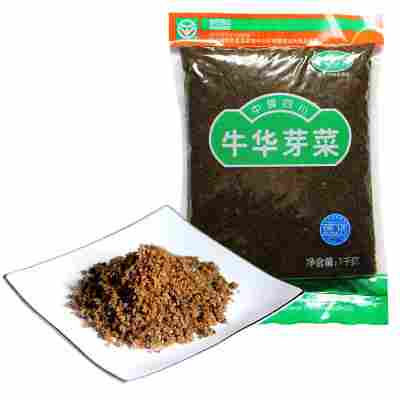 乐山牛华碎粒芽菜袋装1kg 四川特产饭店餐饮烧炒菜绍子面下饭批发