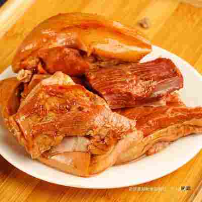 红烧猪肘子脱骨猪蹄髈肉食熟食开袋即食真空红烧东坡肉卤味零食