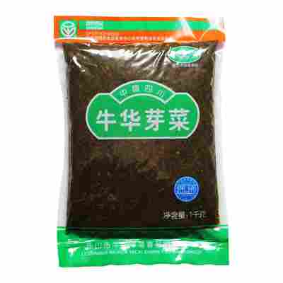 乐山牛华碎粒芽菜袋装1kg 四川特产饭店餐饮烧炒菜绍子面下饭批发