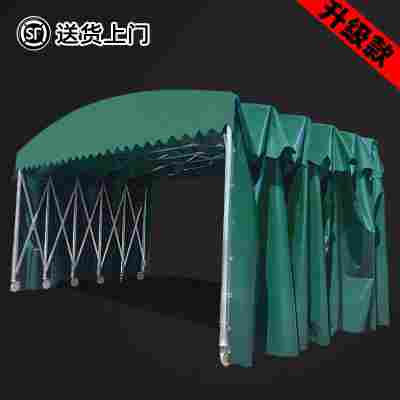 推拉雨棚大型活动帐篷排档户外酒席移动伸缩雨蓬停车棚摆摊遮阳棚