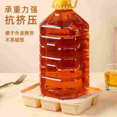 一次性餐具盒玉米淀粉可降解外卖打包圆形方形便当餐饮可微波加热