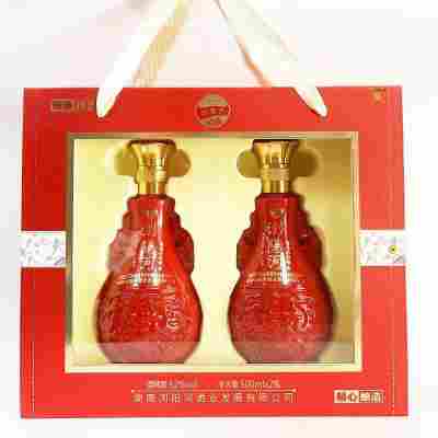 源头厂家直销52度清香型浏阳河礼盒白酒整箱批发支持一件代发白酒