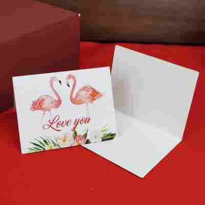 水彩火烈鸟-LOVE款