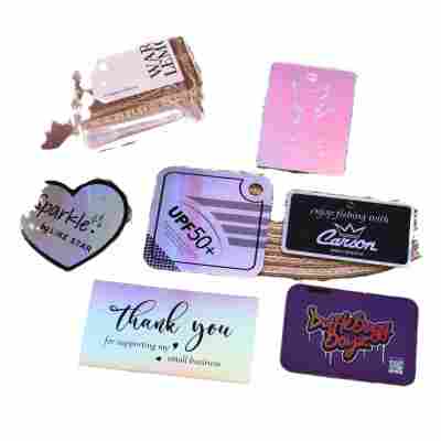 厂家专业定制镭射卡片凹凸工艺印刷吊牌感谢卡免费设计logo包邮