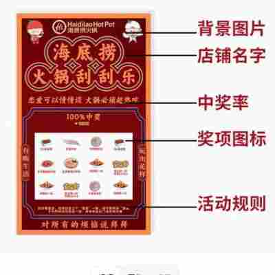 工厂餐饮开业专属创意定制刮刮乐企业福利奖券开业引流个性抽奖卡