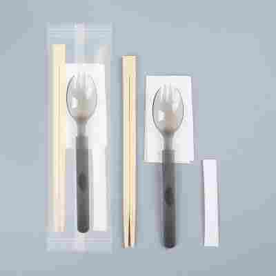 一次性筷子四件套外卖打包餐具筷子套装三件套饭店高档可定logo