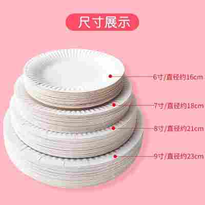 厂家直销一次性餐具纸盘家用幼儿园绘画节日主题生日聚会纸质盘子