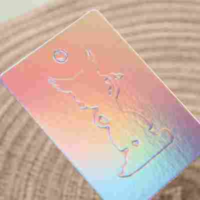 厂家专业定制镭射卡片凹凸工艺印刷吊牌感谢卡免费设计logo包邮