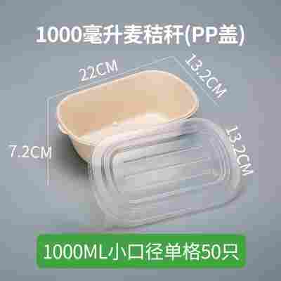 轻食沙拉盒一次性纸浆打包盒可降解餐盒外卖盒健身环保快餐盒饭盒