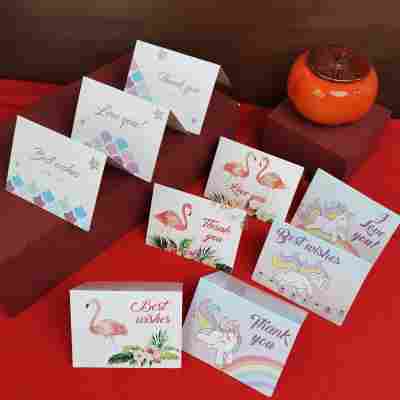 包邮创意小清新感谢贺卡 鲜花生日小卡 好评售后拌手礼盒祝福贺卡