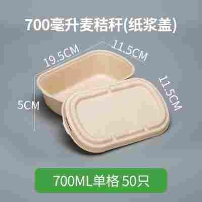 轻食沙拉盒一次性纸浆打包盒可降解餐盒外卖盒健身环保快餐盒饭盒