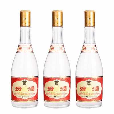 山西黄盖玻汾53度清香型白酒批发475ml*12瓶整箱包邮-泡沫箱发货