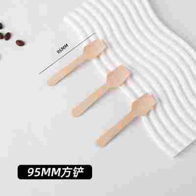 一次性木质刀叉勺打印logo环保桦木蛋糕甜品叉水果冰激凌勺子餐具