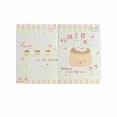 软萌卡通对折卡出卡纸板保护小卡打包材料装饰折页diy留言贺卡卡