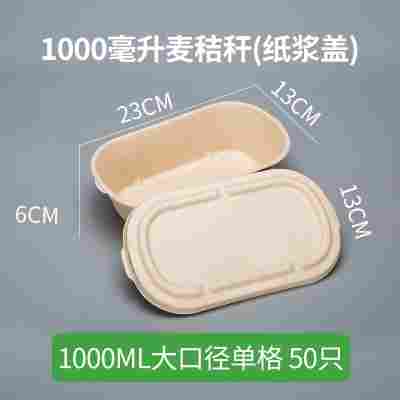 轻食沙拉盒一次性纸浆打包盒可降解餐盒外卖盒健身环保快餐盒饭盒